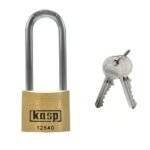 Kasp 125 series 40mm Long Shackle Brass padlock